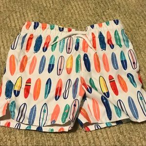 Multi colored Surfboard Swim Trunks